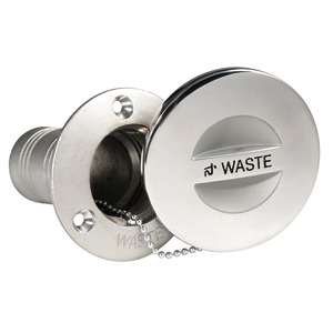 WASTE deck plug polished AISI316 38mm 84.5mm