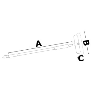 Brosse 450 mm pour bras 19.189.01/02 Osculati - Bras télescopiques