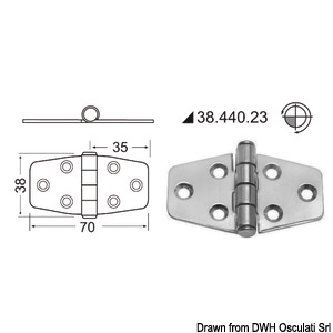 Hinges 2 mm thickness