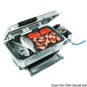 Gas barbecue for external canisters