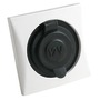 Watertight lighter power socket, white