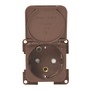 Shuko bipolar socket brown