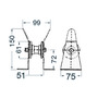 SS bow roller 51 mm