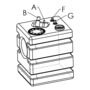 Vertical modular fuel tank  168 l