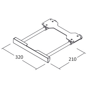 Support table réglable 56-78 cm Osculati - Support de table en alli