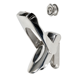 Stainless steel toggle fastener suitable for trunks and hatches