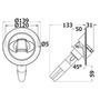 Saturn shower with integrated hot/cold water mixer